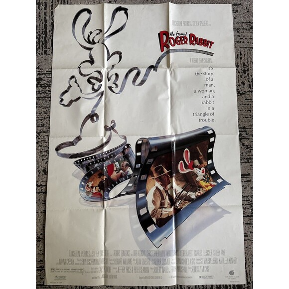 Other - WHO FRAMED ROGER RABBIT MOVIE POSTER Original SS 27x40 DISNEY ANIMATION 1988